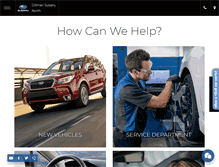 Tablet Screenshot of gillmansubarunorth.com